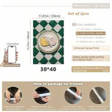 2pcs/Set, Canvas Hanging Painting, Framed Decorative Painting, Poster, Wall Art, Chic Butter And Egg Breakfast Canvas Art, Waterproof Kitchen Decorative Poster For Dining Room, Living Room, Bedroom - Perfect Gift For Home Decor Gifts Birthday Graduation