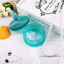 1pc Nordic Style Striped Storage Box Plaster Resin Silicone Mold, Dual-Function European Candle Holder + Storage Decorative Item, Minimalist Personalized INS Style Home Decor Mold