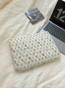 Fashionable, Simple, And Sweet, Printed IPad Bag, Laptop Bag, Notebook Storage Protective Case, Suitable For 11-Inch/13-Inch IPad, Laptop Storage, Ideal For Commuting, Business Trips, And The Top Choice For Gifts For Friends And Colleagues. - Green - View 9