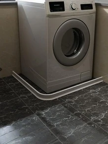 1 件硅胶浴室防水条，自粘式淋浴房防水条，固定条，干湿分离，可弯曲，易于安装，无需电源，适用于家庭厨房、淋浴、浴室门洗衣机淋浴坝阻水器配件淋浴防水保护器家庭浴室装饰秋季装饰返校 - 白色 - 查看 11