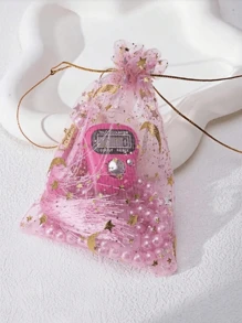 1个手持式环形计数器，配有99颗珠子，礼品袋包装，斋月礼物，适用于祈祷、礼拜、运动计数