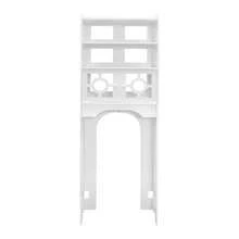 YUNRUX White Modern 4-Tier Toilet Cabinet PVC Storage Cabinet Storage - White - View 3