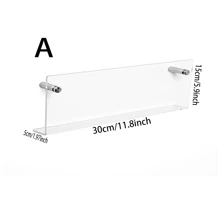 1pc Acrylic Magazine Rack Wall-Mounted Bookshelf, Document Storage Rack, Brochure Display Shelf Suitable For Waiting Room, Living Room, Office, Home - Transparent - View 10