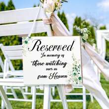 1 pieza Placa conmemorativa de boda clásica de madera con alas de ángel, placa conmemorativa personalizable, placa conmemorativa de madera multiusos con cuerda, decoración para bodas y celebraciones, texto en inglés - Multicolor - Ver 13