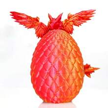 1pc 4D Printed Flying Dragon With Movable Wings And Joints, Animated Animal Model Dragon Egg Crystal Decoration, Birthday, Easter, April Fool's Day, Perfect Gift, Toy