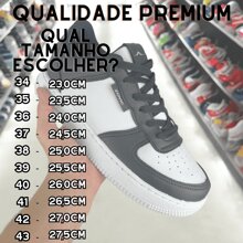 Air Casual Sneakers Women's Men's 34 To 43 Various Colors Soft Leather Comfortable - 黑與白 - 查看 5