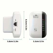 300Mbps WiFi Signal Repeater And Expansion Amplifier - An Amplifier That Enhances Network Range, Compatible With Major Brands, American Plugs, 110V-240V, Network Signal Amplifier | Modern Wireless Repeater | Durable Black Casing