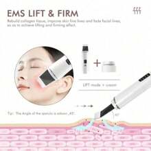 Spatule faciale à vibration Grattoir à peau Épurateur à ultrasons EMS Retrait de boutons et de points noirs Ion Masseuse faciale à cavitation Nettoyant