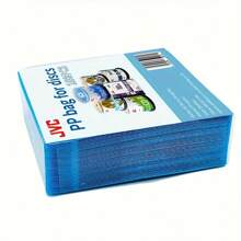 100 pièces/pack Sacs de rangement pour disques JVC/JVC CD/DVD (diamètre 12 cm/5 pouces), sacs à disques en PP double face, renforcés - Multicolore - Voir 5