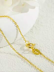 1pc Classic S925 Sterling Silver O-Chain Necklace, Suitable For Women, Versatile Fashion, No Seasonal Limit