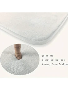 1 pieza Felpudo de baño con letra, felpudo de baño premium minimalista de unicolor, felpudo de baño de franela gruesa antideslizante y absorbente, alfombra de ducha, alfombra de entrada al baño