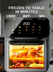 RAF 9.5Quarts Food Essentials And Family Helpers Smart Air Fryer Oil-Free Electric Fryer Household Electric Oven Kitchen Toaster Multifunctional Microwave Fans Oven Smart Assistant Enjoy Life Kitchen Appliance Cooking Electric Touch Screen 10-In-1 Function
