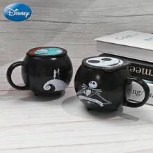 1PC Disney Sally Mug With lid Official Licensed Magic Heat Color Changing Large 14-Ounce Water Milk Oatmeal Coffee Water Office Breakfast Cup Espresso Tea Cup Couple Character Novelty Gift - 黑色 - 查看 4