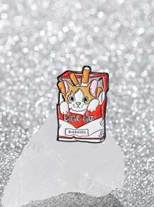 1PC Cat In Cigarette Box Enamel Pin Let's Suck Cats Cartoon Cute Animal Brooch Lapel Backpack Badge Funny Jewelry Gift For Friends - Multicolor - View 5