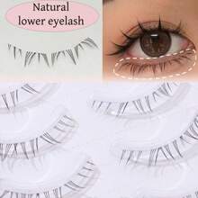 C Curl North Star Lower Lashes Slouchy False Lashes, Natural Simulation Fairy Lash, Comic Style, Suitable For Parties, Daily Travel Wear, Easy To Wear, DIY Eyelash Extension, Natural And Voluminous Look