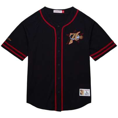 Mitchell & Ness Koszula Shirt Philadelphia 76ers dla Mężczyzna w kolorze Czarny ✅ Dostawa w ciągu 3-5 dni