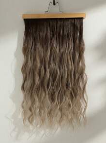 Clips In Hair Extensions 7pcs Hairpieces Ombre 22 Inch Long Natural Wavy Wave Heat Resistant Fiber Synthetic Hairpieces For Women Party Daily Used - Ombre - View 4