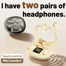 Juego dual de auriculares inalámbricos con audio HD, control táctil intuitivo y llamadas con manos libres para dispositivos Android e iOS