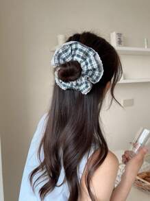 可爱蝴蝶结风格面料发圈，时尚弹性发带，女士新款头饰 - 彩色 - 查看 4