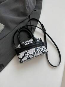 2025 新款欧美时尚蛇皮复古女士手提包和单肩包 - 彩色 - 查看 11