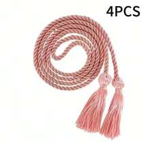 4pcs 170cm Graduation Tassel Cords, Multicolor Decorative Thin Graduation Accessories, Suitable For Graduation Gown Decoration