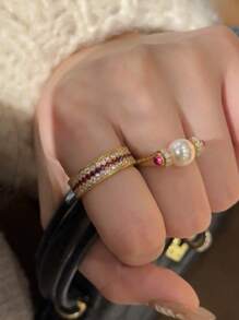 Esberry 1 Stück S925 Sterling Silber Zirkonia Reihe Verlobungsring Ehering für Damen Versprechen Ring Ewigkeitsring hochwertiger Damenschmuck Geschenk für Party Verabredung