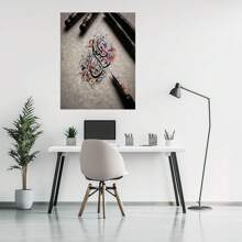 1psc(Abstract Personality Font)Framed Canvas Wall Art Decor, Framed Wall Art For Living Room, Bedroom Bathroom Office Decor, Wall Decor Gifts For Friend Or Family