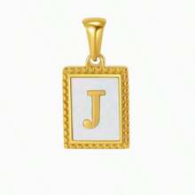 1pc Stainless Steel English Letter Pendant Personalized Mix Ins Style Commuter Necklace Pendant For Men And Women