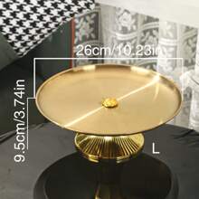 1 个金色蛋糕/水果架，由不锈钢板和塑料底座制成，适合展示蛋糕和甜点，非常适合派对和节日 - 彩色 - 查看 13