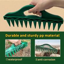 12-Hole Manual Seed Planter, Waterproof Durable Plastic, Ideal For Vegetables And Flowers, Gardening Planting Tool | Straight Line Seeder | Ergonomic Handle