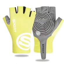 1 Paio di Guanti da Ciclismo, Moderni a Mezza Dita, Assorbimento degli Urti, Anti-Scivolo, Resistenti all'Usura, Traspiranti in Seta di Ghiaccio per l'Estate, Adatti per Uomo e Donna, Mountain Bike e Bicicletta