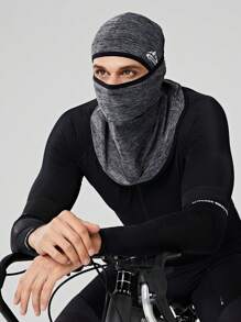 GOLOVEJOY 1pc Men's Lightweight Breathable Quick-Dry Sunscreen Headcover, Multifunctional Outdoor Sports Cycling Face Mask, Versatile Solid Color Unisex Headscarf