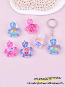 5pcs Fashion Big Size Ocean Turtle Resin Pendant For Women DIY Keychain Jewelry Making