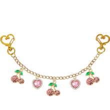 Rhinestone Heart & Cherry Bag Purse Chain Charm Heart & Cherry Purse Chain Charm Gold Decorative Bag Chain Charm Purse Extender Purse Chain Strap Replacement Bag Decoration Chain Charm Accessories For Women Shoulder Bag Tote Bag Underarm Bag Birthday & Festival Valentine's Day Christmas Gift - Multicolor - View 5