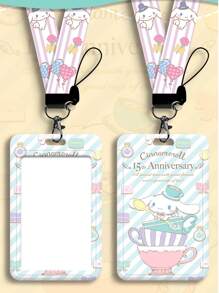 Sanrio 1 pièce Porte-carte de bus/d'identité de dessin animé Sanrio, étui pour carte d'étudiant de campus Sanrio, portefeuille de carte bancaire, couverture de protection pour carte d'accès au métro