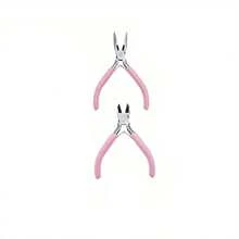 8pcs/1set, 2pcs/1set Premium Plier Tool Kit For DIY, Contains 3 Multi-Functional Pliers, 2 Tweezers, 1 Awl, 1 U-Shaped Scissors, 1 Open Ring, Suitable For Beginners And Experts, Convenient Home Essential (3 Pliers In Pink/Purple Or Pink And Blue)