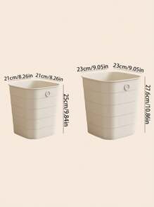 1 件装家用客厅卧室大容量垃圾桶，方形无边框垃圾桶，浴室垃圾桶