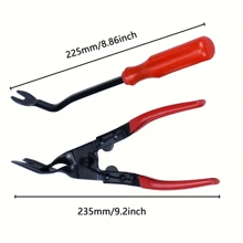2pcs Car Panel Clip Removal Pliers Tools, Auto Fastener Trim Removal Tool Kit, Plastic Clip Push Pin Removal Pliers Tool Automotive Pry Tool Door Panel Dashboard Repair Set