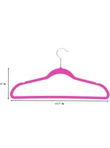 Magma Life 50 Ganchos de Terciopelo para Ropa, Gancho Plateado Giratorio de 360 Grados, Adecuado para Todo Tipo de Ropa, Antideslizante