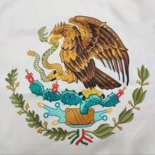 1 pieza Bandera de México impresa por ambos lados con ojales, material de poliéster, color vívido y resistente a los rayos UV, bandera nacional mexicana para decoración del hogar, al aire libre y festividades - Multicolor - Ver 4