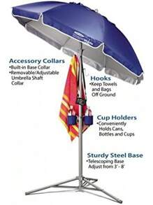 Wondershade Ultimate Portable Sun Shade Umbrella For Instant Lightweight And Adjustable Sun Protection - Blue - Green - View 4