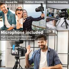 NBD 5K&64MP Digital Cameras For Photography, 16X Optical Zoom Camera With WiFi & App Control, Vlogging Camera With 180°Flipable 3-Inch Screen, Auto Focus,Bag,2 Batteries,Camera Strap&32GB Card - 黑色 - 查看 7