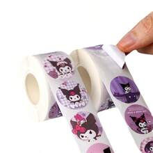 Sanrio (Autorizado) 500 Adesivos/1 Rolo Adesivos da Hello Kitty Beleza Negra Cinnamoroll 500 Rolos - Perfeito para Celulares, Copos e Embalagens de Presentes, Presentes Fofos