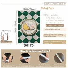 2pcs/Set, Canvas Hanging Painting, Framed Decorative Painting, Poster, Wall Art, Chic Butter And Egg Breakfast Canvas Art, Waterproof Kitchen Decorative Poster For Dining Room, Living Room, Bedroom - Perfect Gift For Home Decor Gifts Birthday Graduation