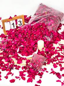 100/200/500/1000/2000 片高品质天然干红玫瑰花瓣 - 非常适合婚礼、蜡烛和肥皂制作、DIY 工艺品 - 紅色 - 查看 13