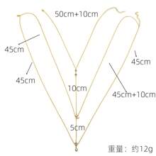 New Style Minimalist Sexy Rhinestone Body Chain Alloy Shell Pendant Metal Chain Waist Chain - Gold - View 4