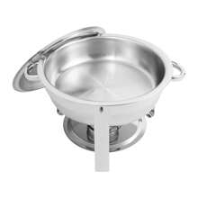 Chafing Dish Buffet Set 4 Pieces 4.5L Stainless Steel Round Food Warmer Heat Container Warming Container Food Buffet Server For Restaurant Catering Parties - Silver - View 8