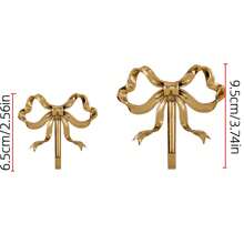 1/2PCS Brass Wall Hooks Living Room Bathroom Wall Hooks Vintage Bowknot Entrance Decoration Light Luxury Closet Coat Hooks Perfect For Gifting Gifts Birthday Graduation