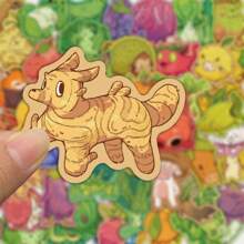 SCXXBSW 50pcs Fruit, Vegetable, Small Animal Cartoon Fun Stickers DIY Decorative Luggage Guitar Notebook Waterproof Stickers - Multicolor - View 4
