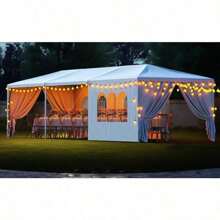 TRIUMPHKEY Toldo 3x9 Toldos para Exteriores con Paredes Jardín Carpa Plegable Toldo para Playa Carpa Toldo para Auto,Ideal para Jardines y Exteriores y Boda y Fiesta Facil Armar Blanco(300X900CM) - 1 - Ver 1